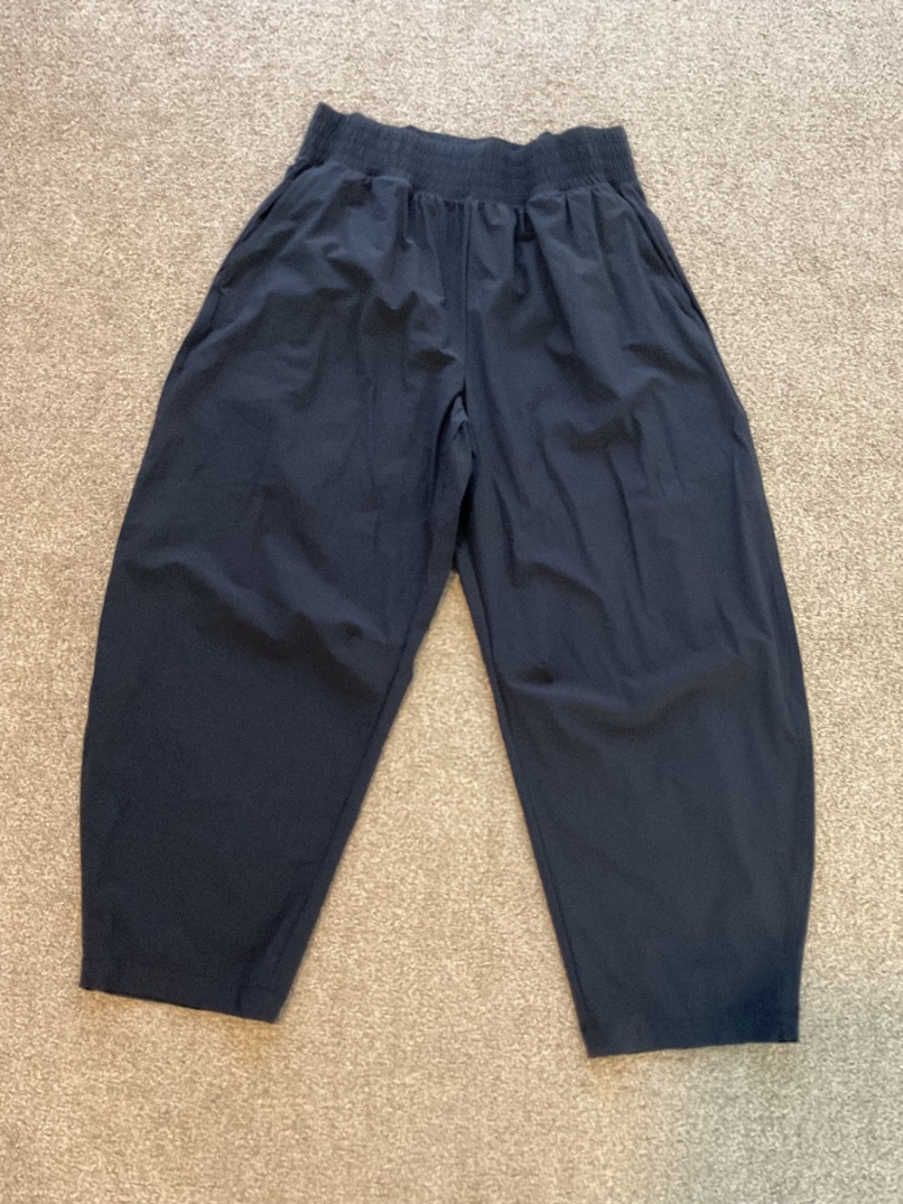Target Women's High-Rise Woven Barrel Leg Pants, "All In Motion", dark blue